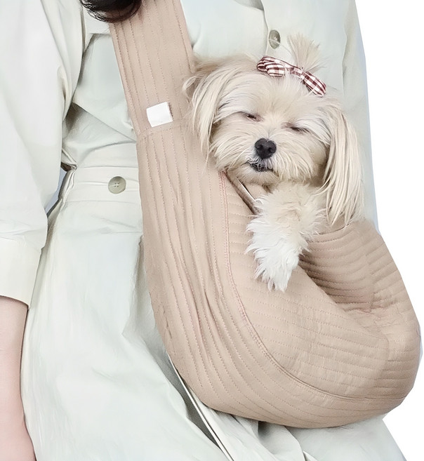 난펫 강아지 포대기 슬링백, 브라운, 1개