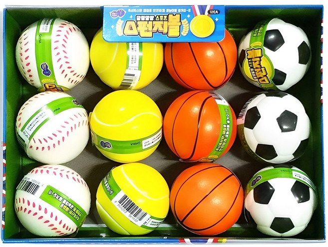 아이코어스 스펀지 공 12p, 혼합색상, 1세트