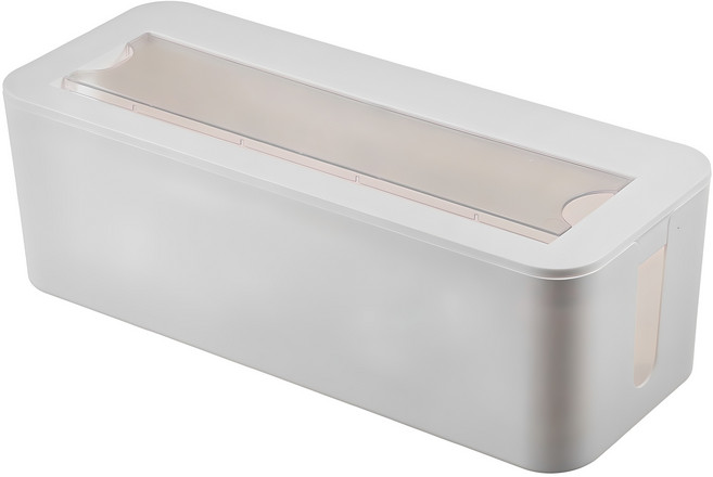 코멧 멀티탭 케이블 정리함, 화이트, 1개