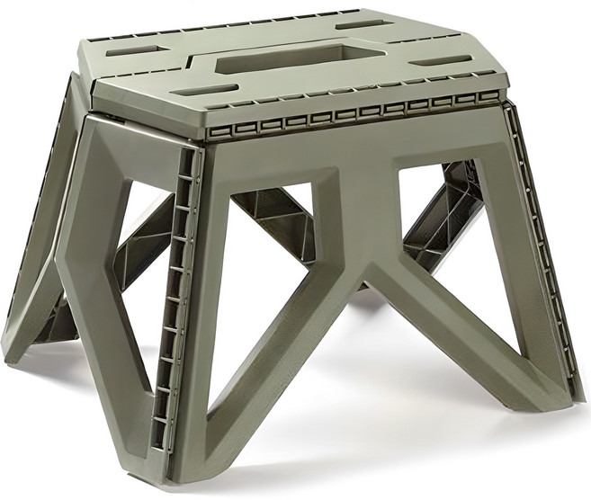 따봉오빠 접이식 캠핑 다용도 워터 저그 받침대 의자, 카키, 1개