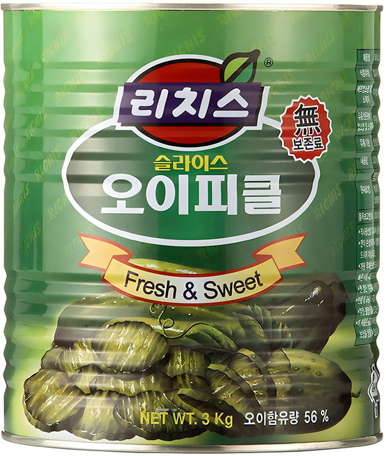 리치스 슬라이스 오이피클, 1개, 3kg