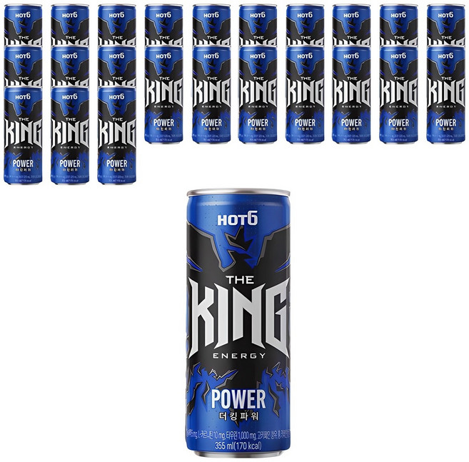 핫식스 더킹 파워 에너지음료, 355ml, 24개