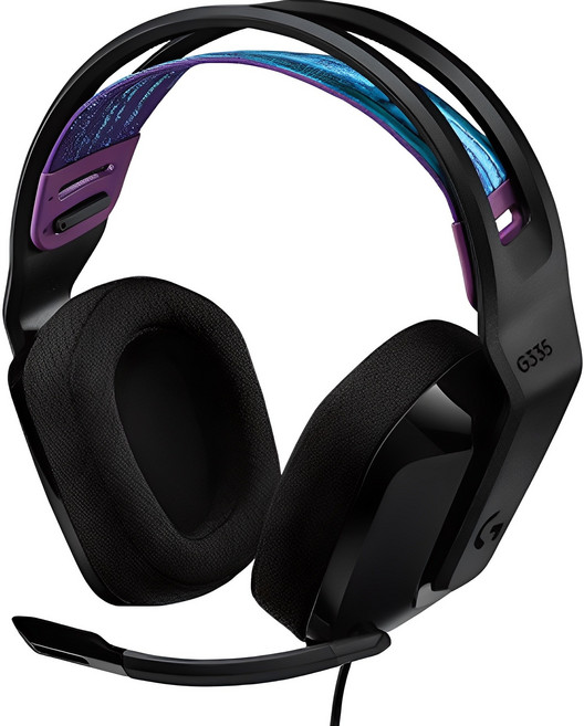 로지텍 G335 유선 게이밍 헤드셋, 981-000980, 블랙