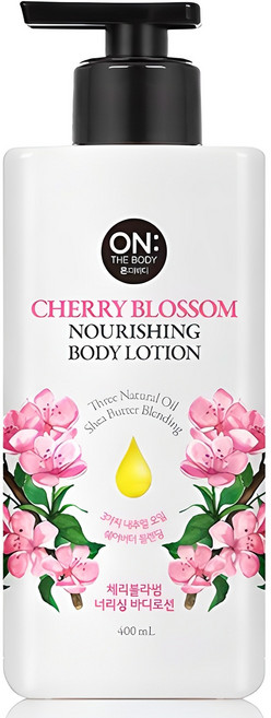 온더바디 너리싱 바디로션 체리블라썸, 400ml, 1개