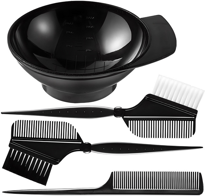 코멧 셀프 염색 키트 염색볼 + 염색빗 2종 + 꼬리빗 세트, 혼합색상, 1세트