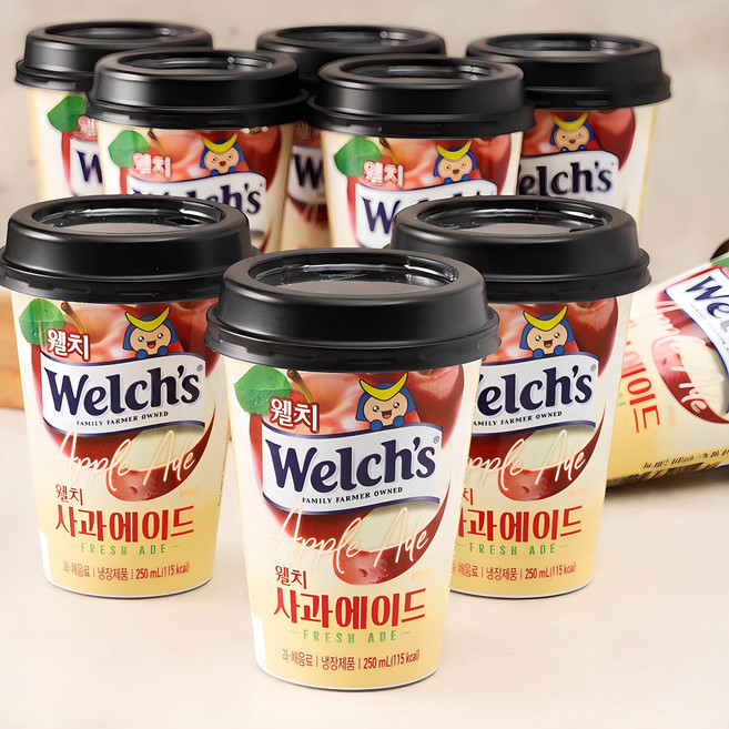 웰치스 푸르밀 사과에이드, 250ml, 10개