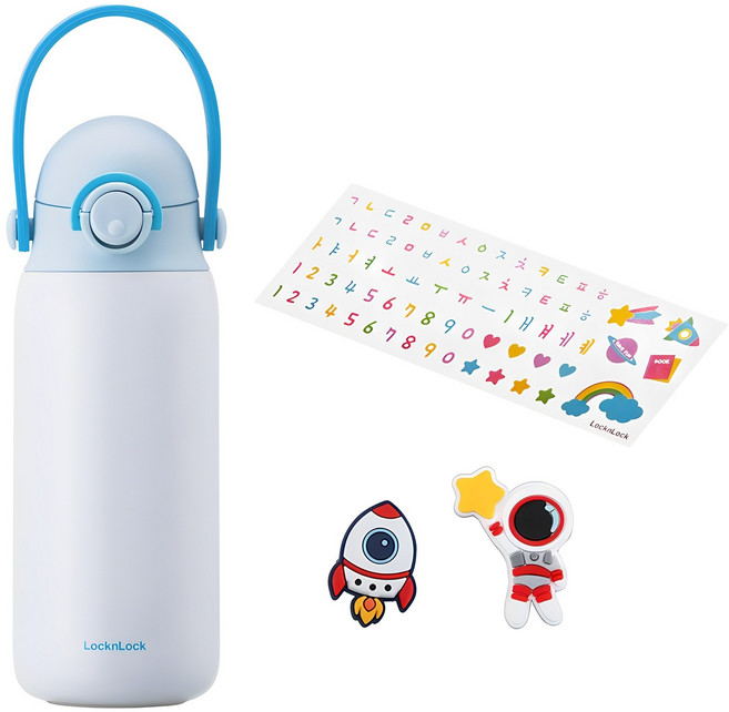 락앤락 키즈스트랩 텀블러, 블루, 350ml, 1개