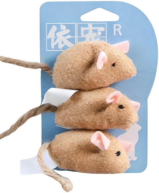 예보들 고양이 장난감 쥐, 브라운, 1세트