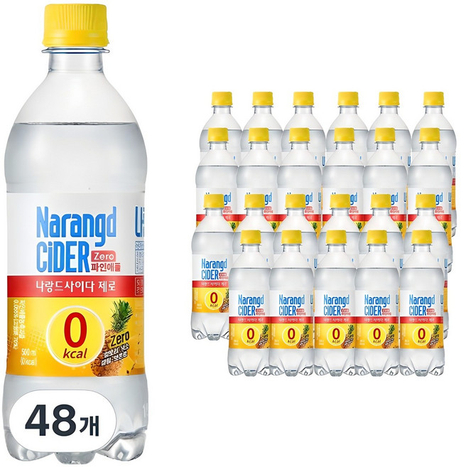 나랑드사이다 제로 파인애플, 500ml, 48개