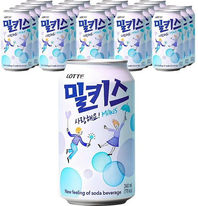 밀키스 탄산음료, 340ml, 24개