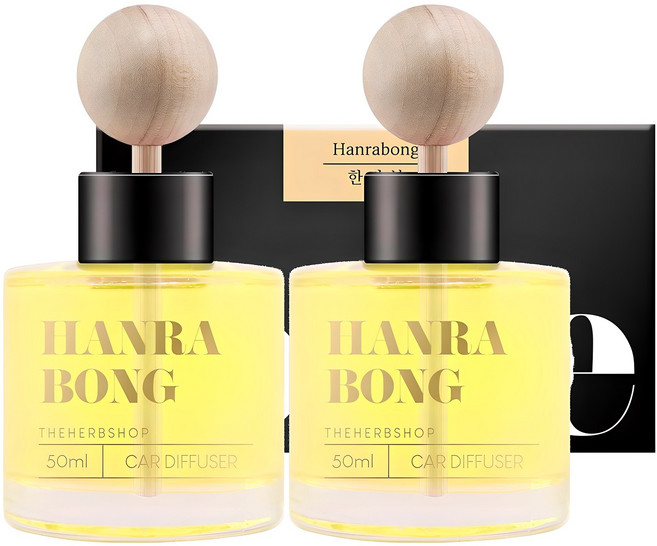 더허브샵 라홈 차량용 디퓨저 50ml 본품, 한라봉, 2개
