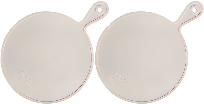 푸코 원형 프라이팬 실리콘 냄비받침, 화이트, 2개