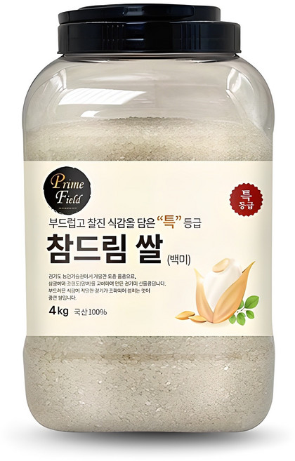 Prime Field 경기 참드림 백미 특등급, 4kg, 1개