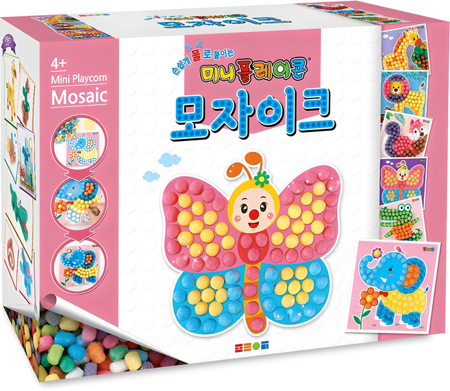 플레이콘 미니플레이콘 만들기 모자이크 세트, 혼합색상, 1세트