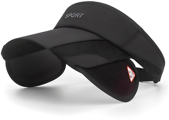 에이빅 스포츠 아웃도어 UV 자외선 차단 슬라이딩 썬캡, 블랙