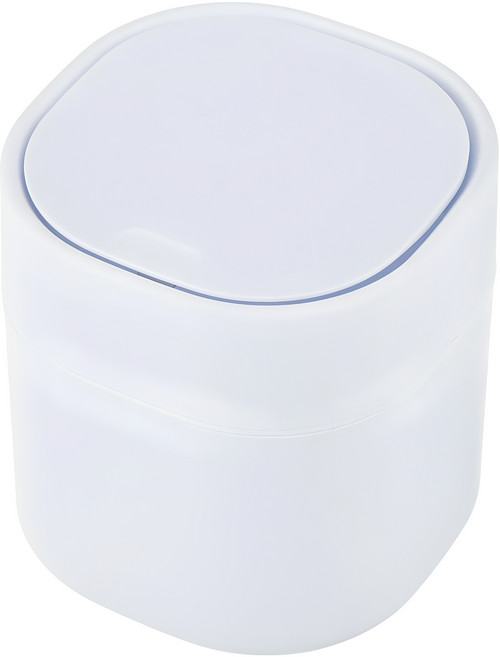 코멧 홈 터치 미니 화장대 휴지통, 화이트, 1개