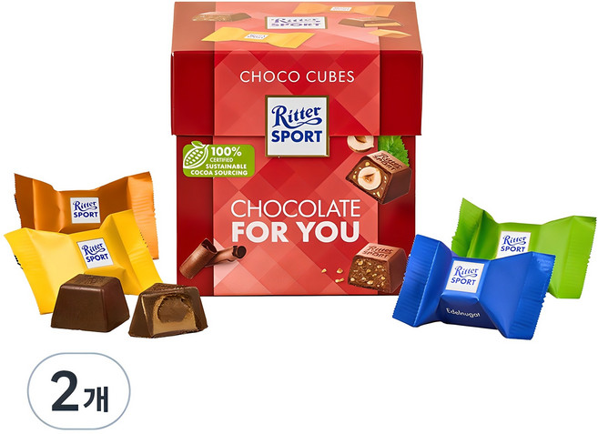 리터스포트 초코큐브 초콜릿 포유, 176g, 2개