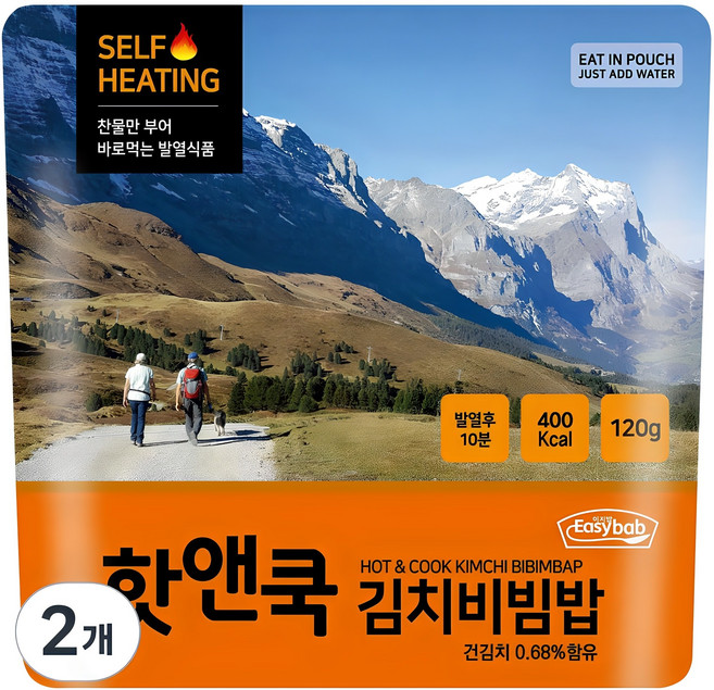 이지밥 핫앤쿡 김치비빔밥, 120g, 2개