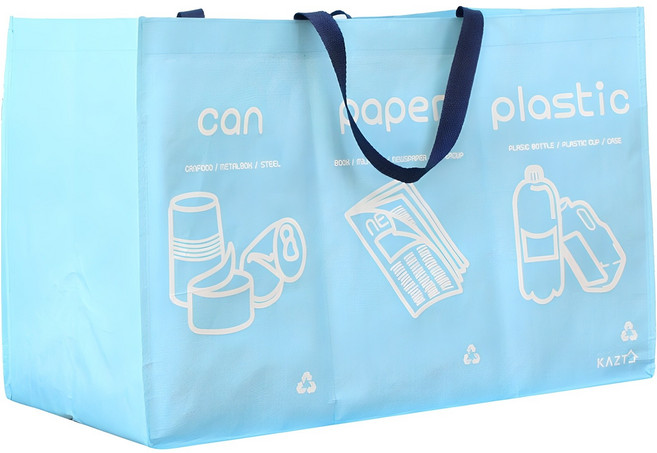 가쯔 일체형 분리수거함 3칸형