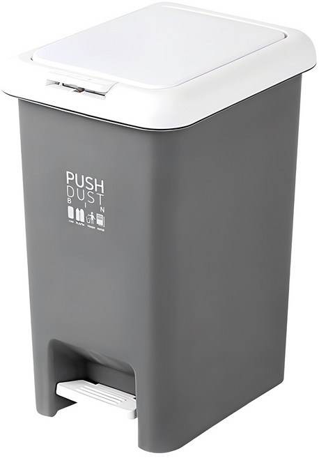 네이쳐리빙 투 웨이 빈 페달 휴지통 10L, 그레이