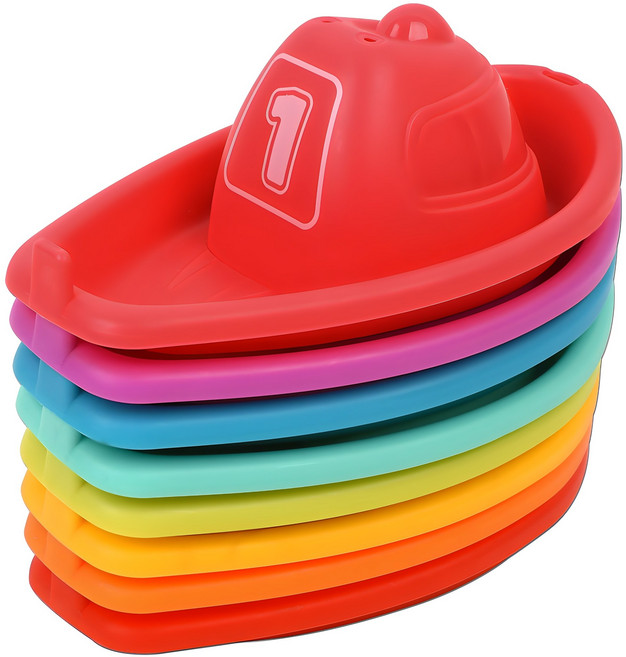 무지개 보트 목욕 물놀이 완구 8종 세트, 혼합색상, 1세트