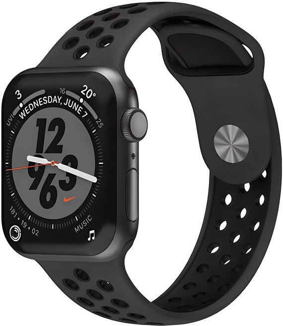 신지모루 스마트 워치 애슬리틱 스트랩 밴드, 블랙, 1개