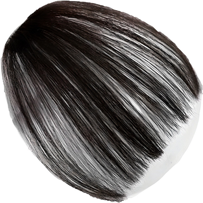 뿌이뿌이가발 인모 일자 앞머리, 자연블랙, 1개