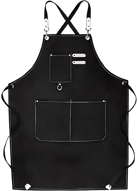 누심비 컨버스 카페 공방 앞치마, 블랙, 1개
