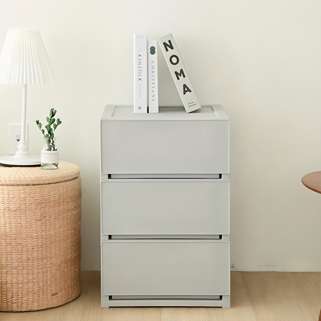 코멧 국내생산 모던 서랍장, 그레이, 3단