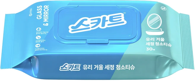 스카트 유리 거울 세정 청소티슈, 1개 - 쿠팡