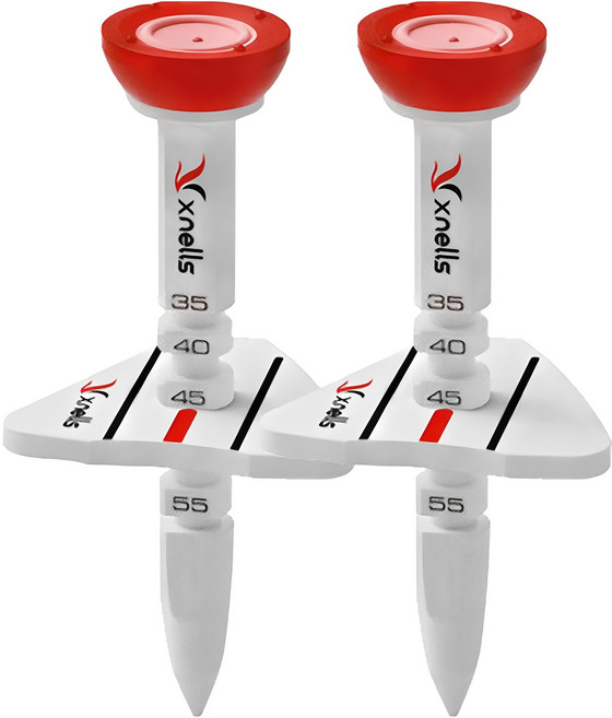 엑스넬스 에이밍 높이조절 컨트롤 골프티, 레드, 2개