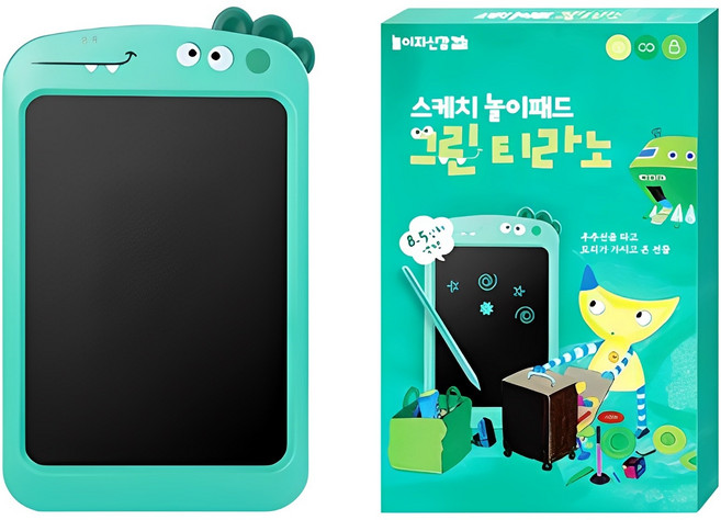 놀이자신감 스케치 놀이패드, PG001, 그린티라노