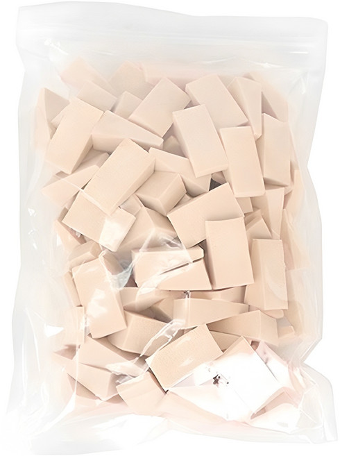 대용량 메이크업 삼각퍼프, 베이지, 1세트