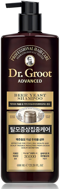 닥터그루트 두피 모근 영양 맥주효모 지성 두피용 샴푸, 688ml, 1개