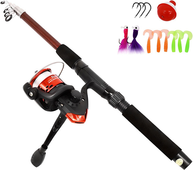 모아캠핑 다용도 낚시대 세트 MP-180R, 레드