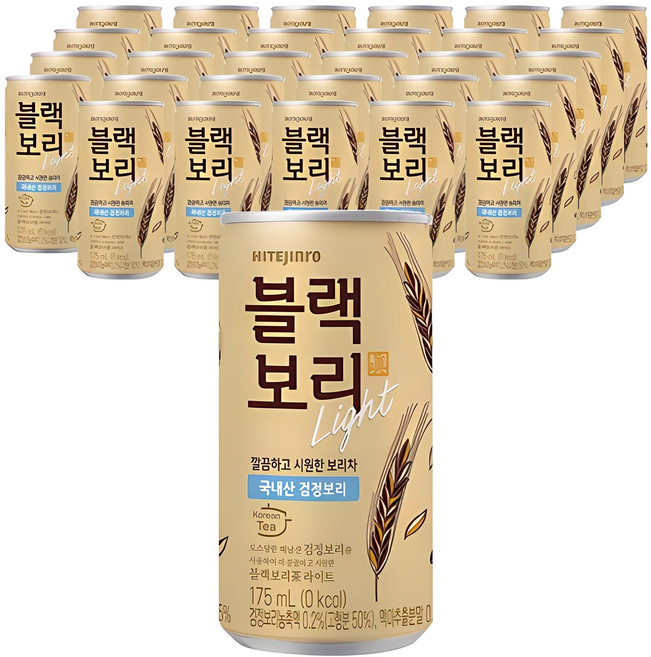 하이트진로 블랙보리 라이트 음료, 175ml, 30개