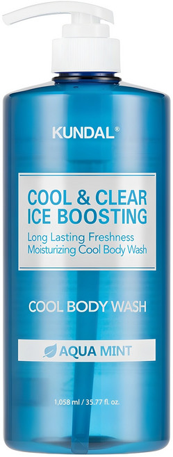 쿤달 쿨 앤 클리어 아이스 부스팅 쿨 바디워시 아쿠아민트향, 1.058L, 1개