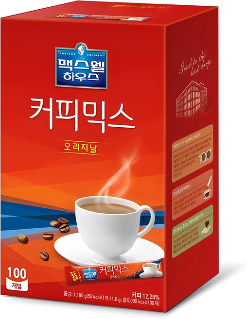 맥스웰하우스 오리지날 커피믹스, 11.8g, 100개입, 1개 - 쿠팡