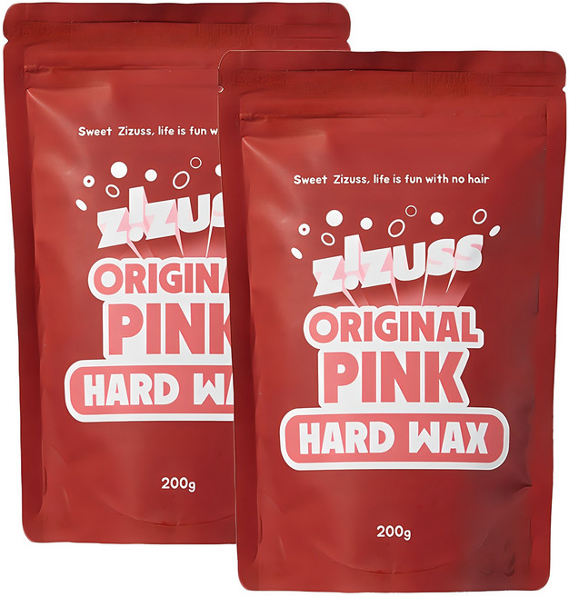 ZIZUSS 原創粉色蜜蠟除毛工具組, 200g, 2個