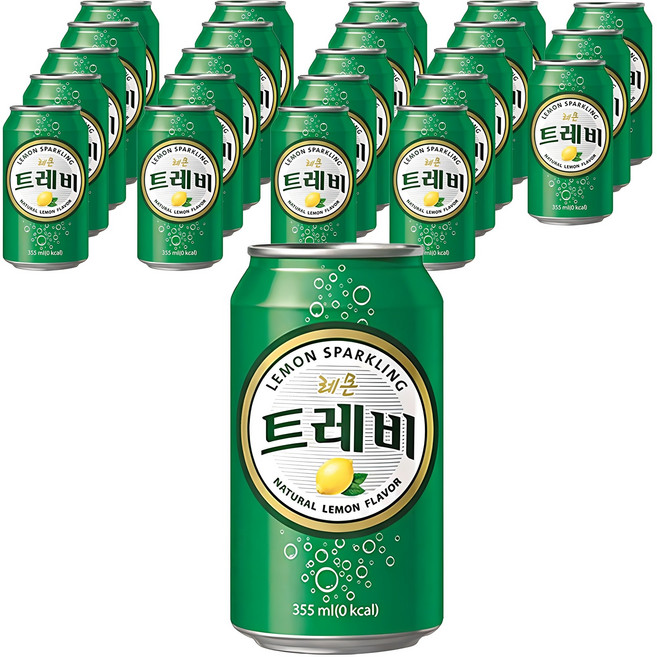 트레비 레몬 탄산음료, 355ml, 24개