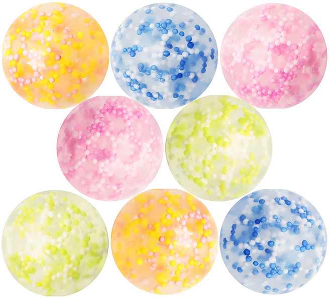 아가플러스 구슬 아이스크림 미니 쪼물락 말랑이 8p 세트 촉감발달완구, 혼합색상, 1세트