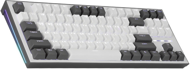 COX 기계식 게이밍 유선 텐키리스 키보드, 그레이 + 화이트, CK01 TKL, 적축