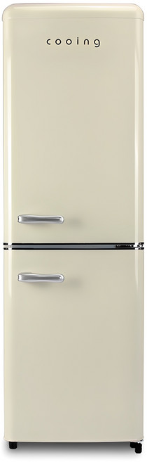 쿠잉전자 레트로 콤비 151L 2도어 냉장고 방문설치, REF-C153C