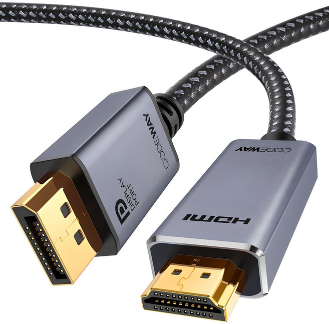 코드웨이 DP to HDMI 케이블, 1개, 1.5m
