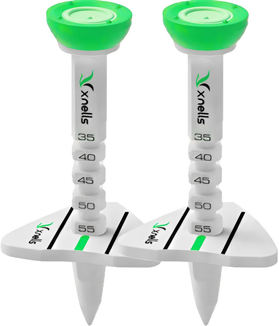 엑스넬스 에이밍 높이조절 컨트롤 골프티, 그린, 2개