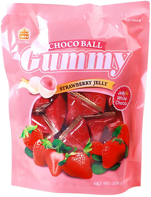 이메이 구미초코볼 스트로베리맛, 238g, 1개