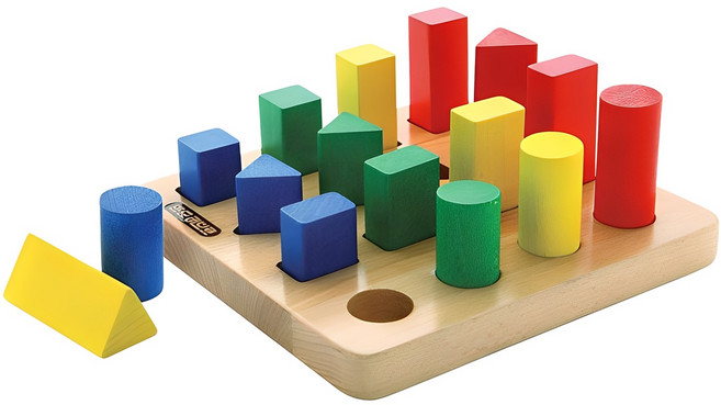 토도리브로 원목교구 칼라도형 맞추기 학습완구, 혼합색상, 1개