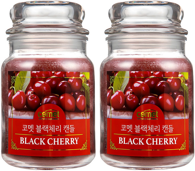 코멧 캔들 라지자, 블랙체리, 510g, 2개