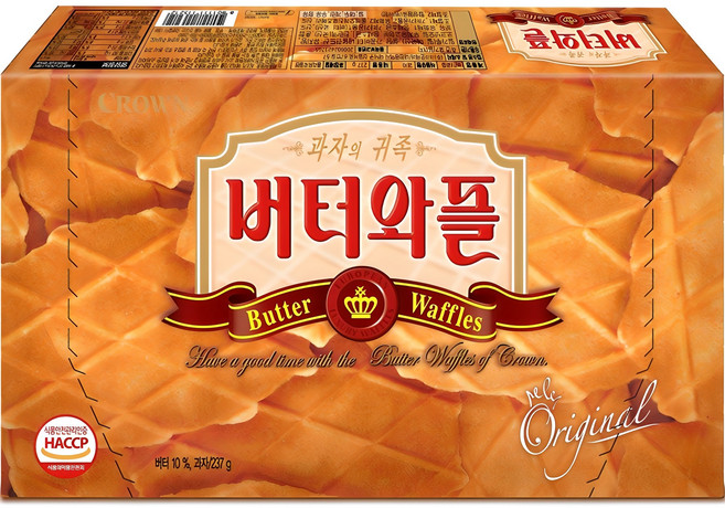 크라운 버터와플, 237g, 1개