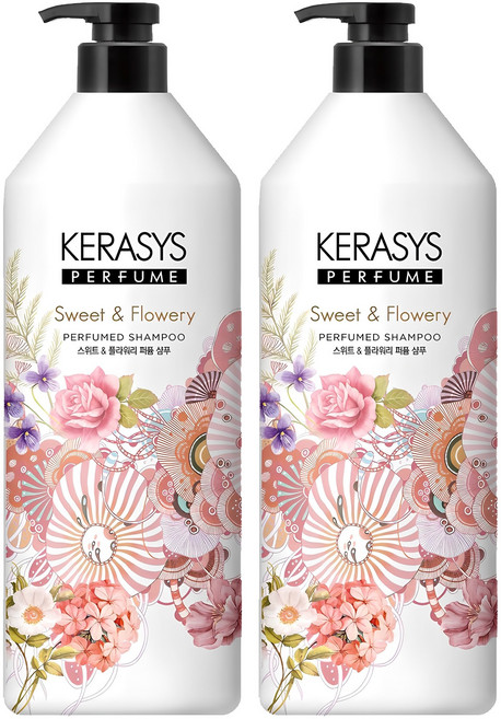 케라시스 퍼퓸 샴푸 스위트 앤 플라워리, 1L, 2개